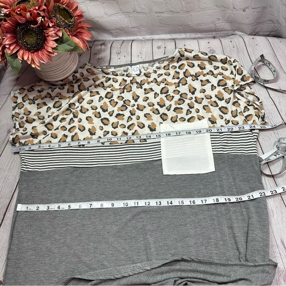 NWT CY fashion boutique Maxi Dress leopard print color block business casual - Picture 11 of 12